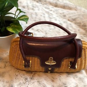 Etienne Aigner vintage wicker handbag •